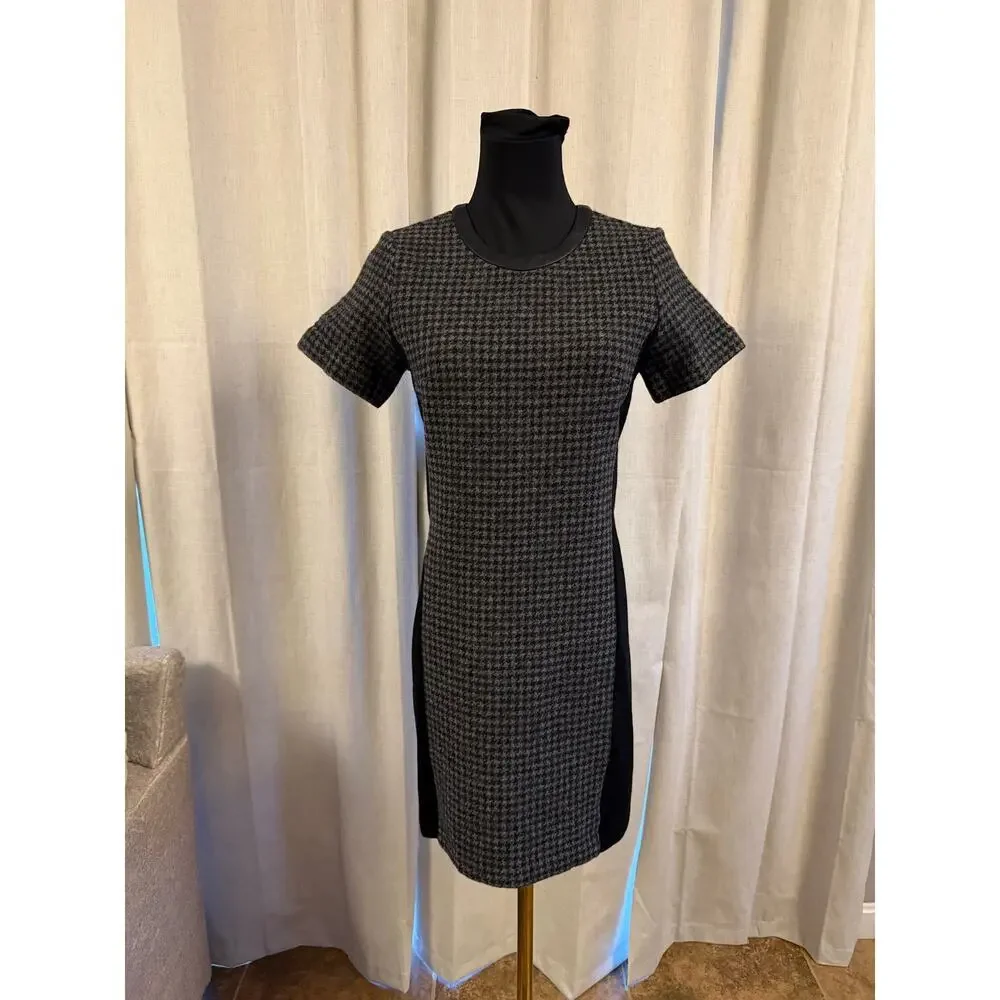 Black and Grey Dress By J. Crew Size 2